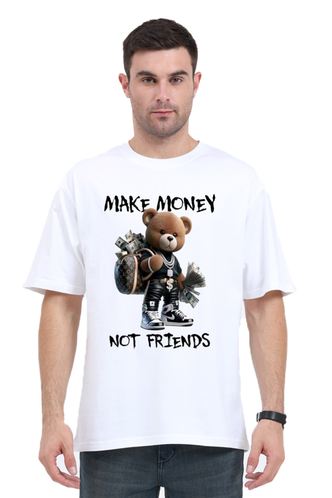 Oversized Unisex Premium T-shirt - MAKE MONEY NOT FRIENDS