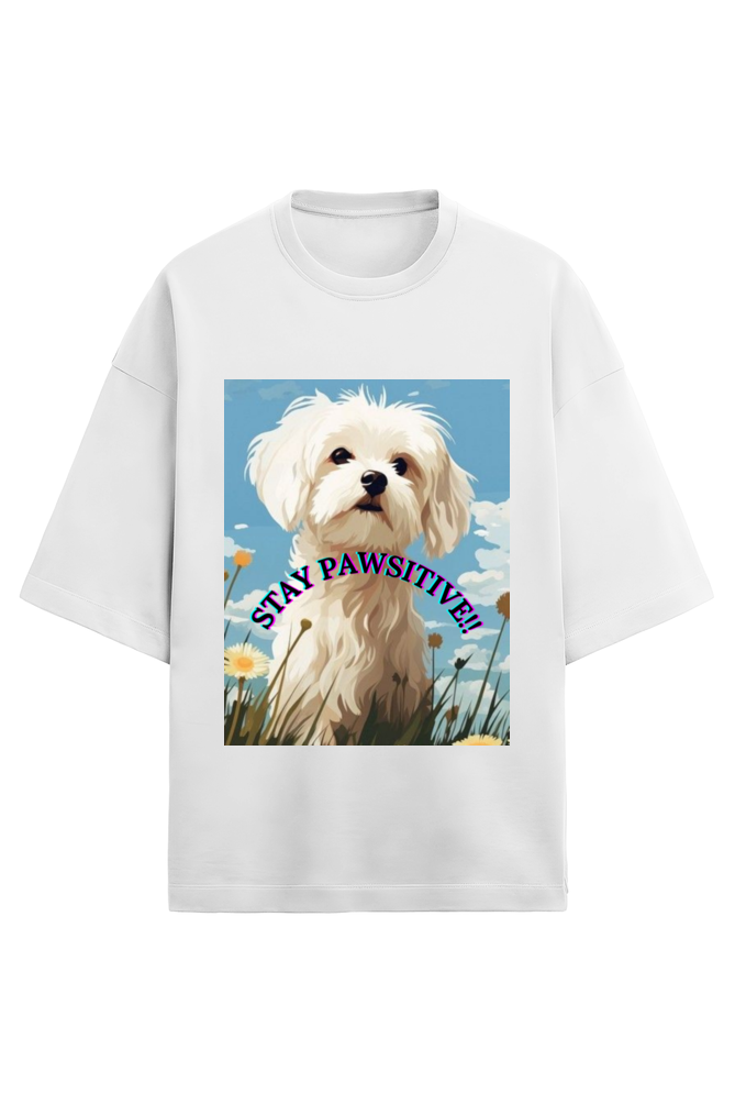 Oversize Unisex Premium T-shirt - DOG STAY PAWSITIVE