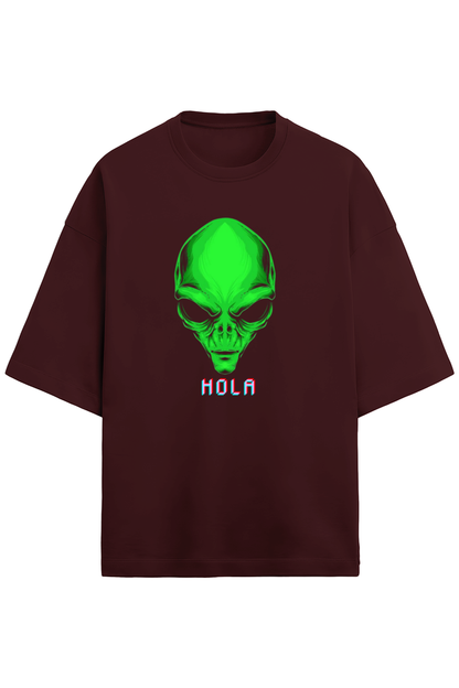 Oversized Unisex Premium T-shirt - HOLA - ALIEN EDITION