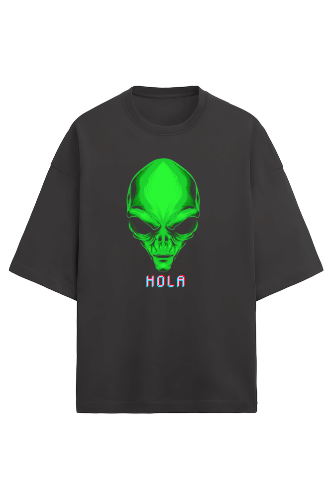 Oversized Unisex Premium T-shirt - HOLA - ALIEN EDITION