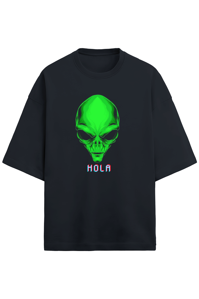 Oversized Unisex Premium T-shirt - HOLA - ALIEN EDITION